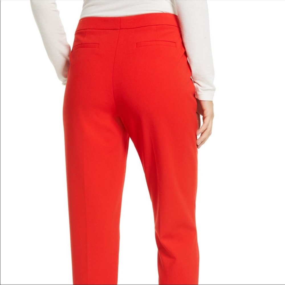 Halogen Cropped Straight Leg Pants in red S4